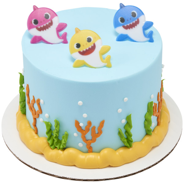 Baby Shark Mommy, Daddy and Baby Cupcake Rings