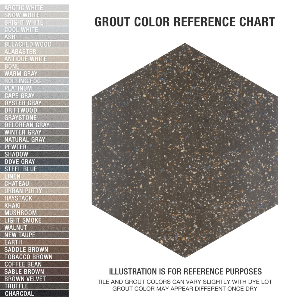 Palazzo Hex Colori 14-1/8 in. x 16-1/4 in. Porcelain Floor and Wall Tile