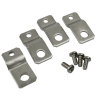 Mounting Foot/Bracket Kit Stainless Steel Silver 1.718 H x 0.812 W x 0.12 in. D
