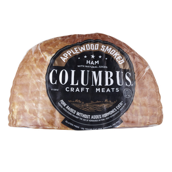 COLUMBUS(r) Applewood Smoked Ham 2/3.5lb . C1CB - Front Center Inner Pack (Hi Res)