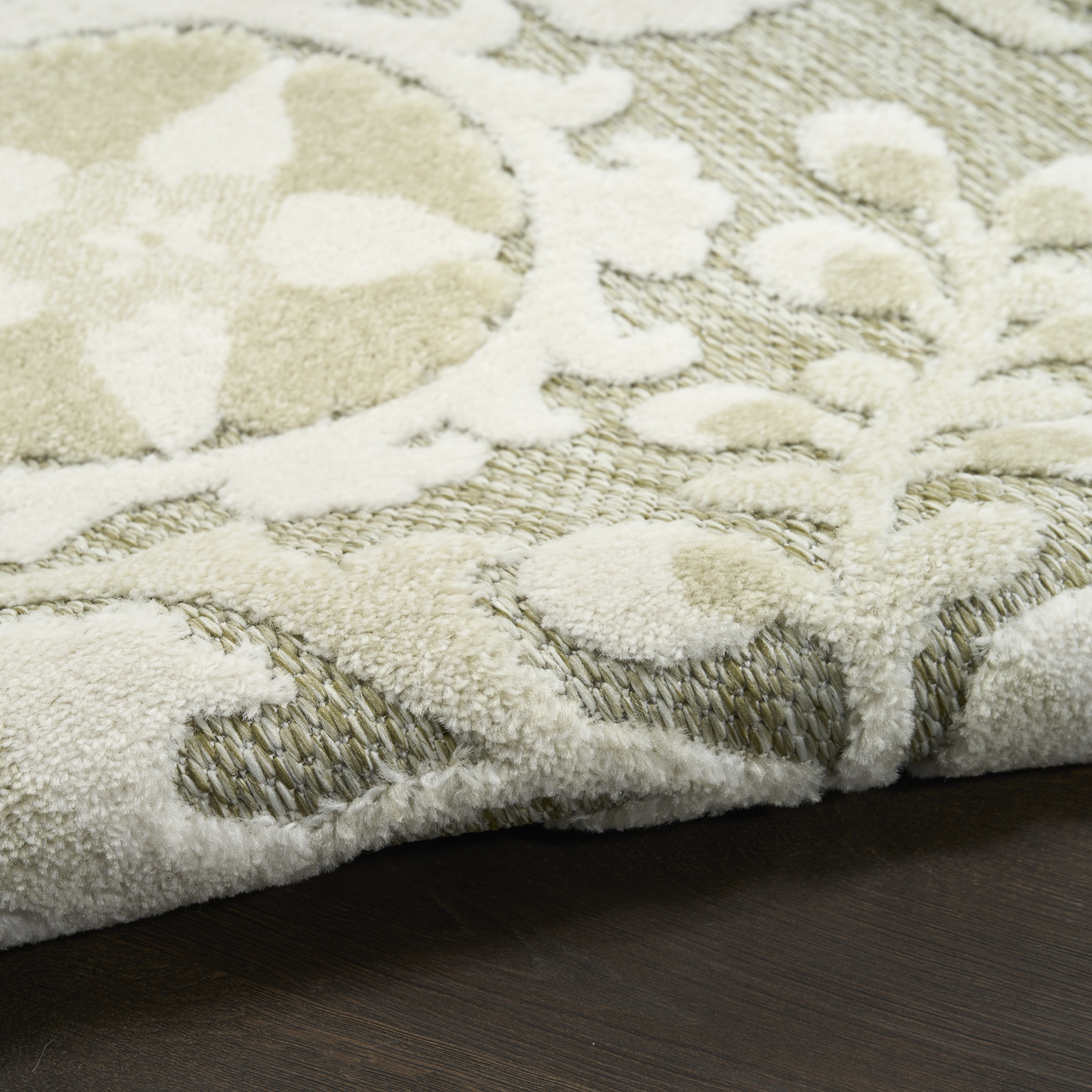 Nourison Aloha 7'10" x 10'6" Ivory Sage Farmhouse Rug