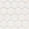 6th Avenue White 2×2 Hexagon Mosaic Glossy