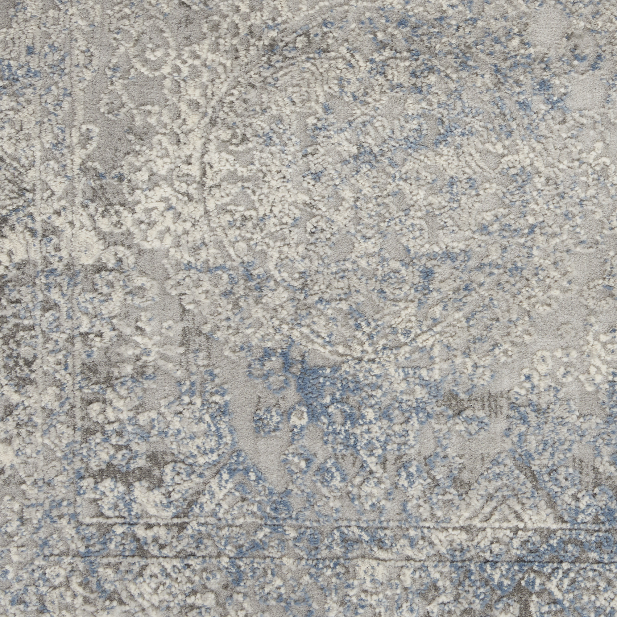 Nourison Rustic Textures 5'3" x 7'3" Ivory Light Blue Vintage Indoor Rug