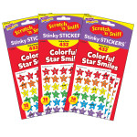 TREND Colorful Star Smiles Stinky Stickers&reg; Variety Pack, 432 Per Pack, 3 Packs T-83904-3