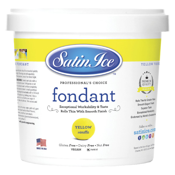 Satin Ice Yellow/Vanilla 2 lb. Fondant