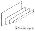 Filler Panel; 12 RMU; 20.97"H (532.6 mm) x 19"W (482.6 mm) x 1/8"D (3.18 mm); Glacier White