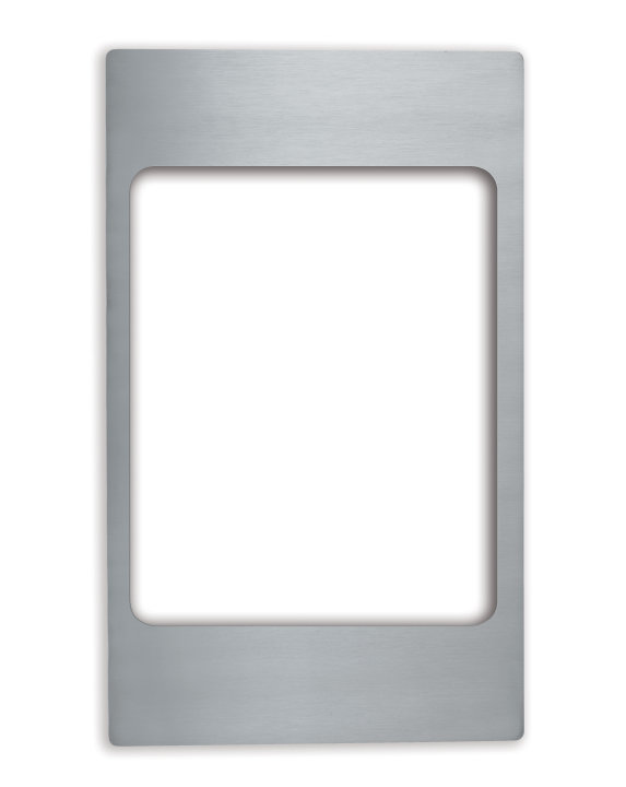Miramar® stainless steel template for one large food pan with plain edges