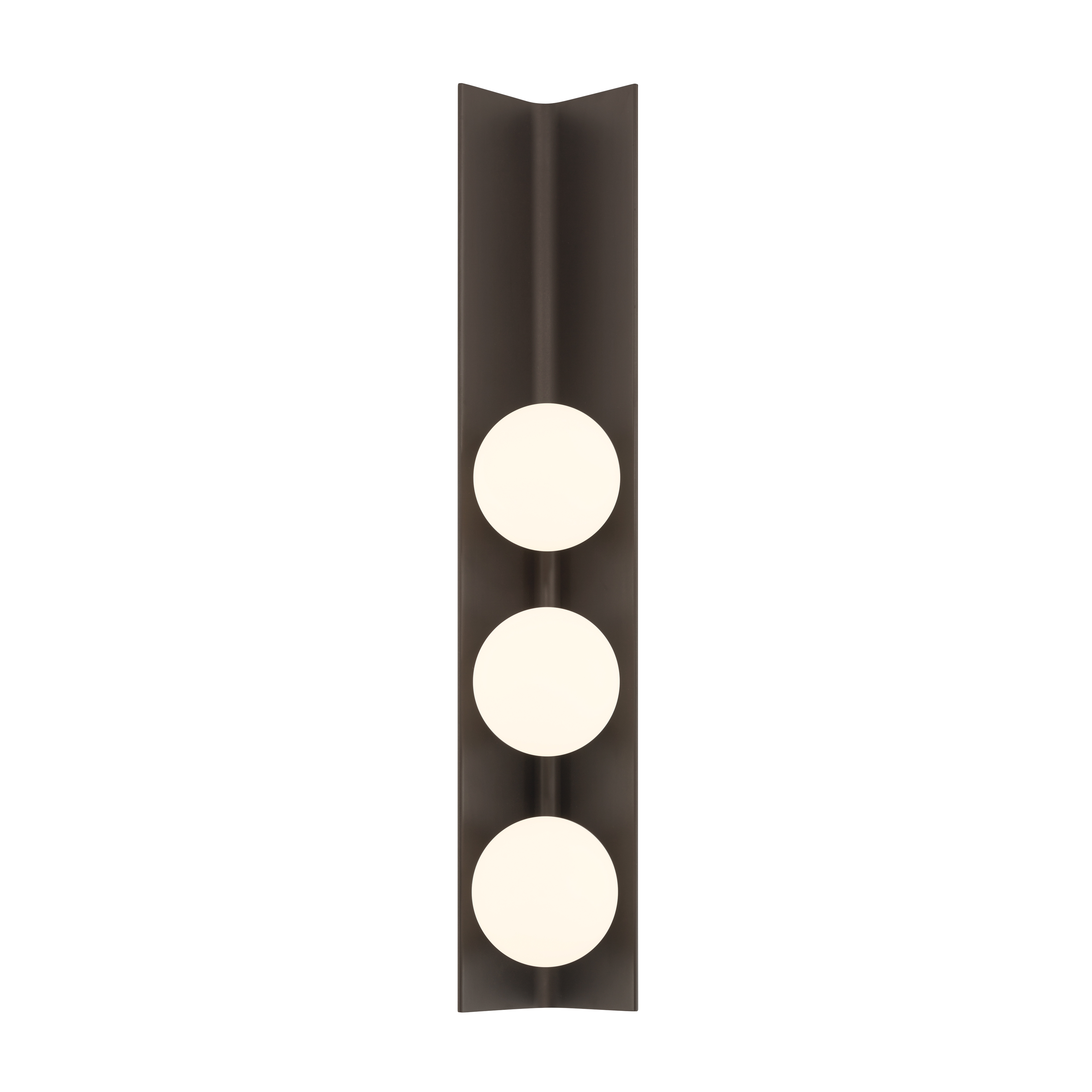 LED Wall Sconce - Dark Bronze with Etched Opal Glass - alternate view
