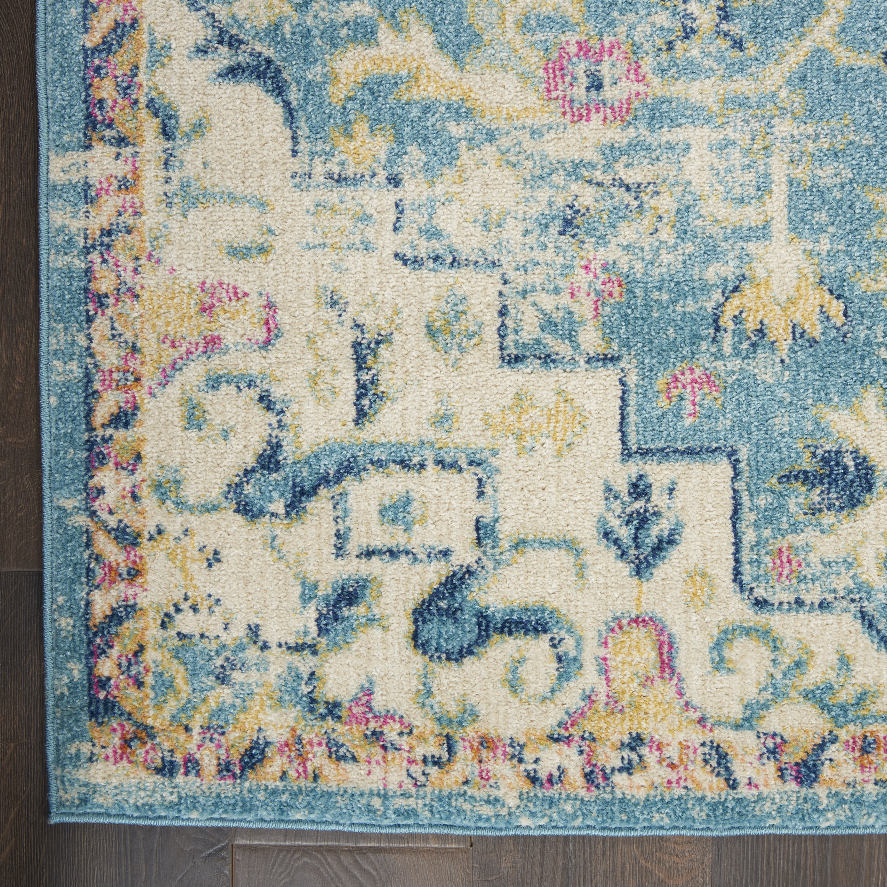 Nourison Passion 5'3" x 7'3" Ivory Light Blue Bohemian Indoor Rug