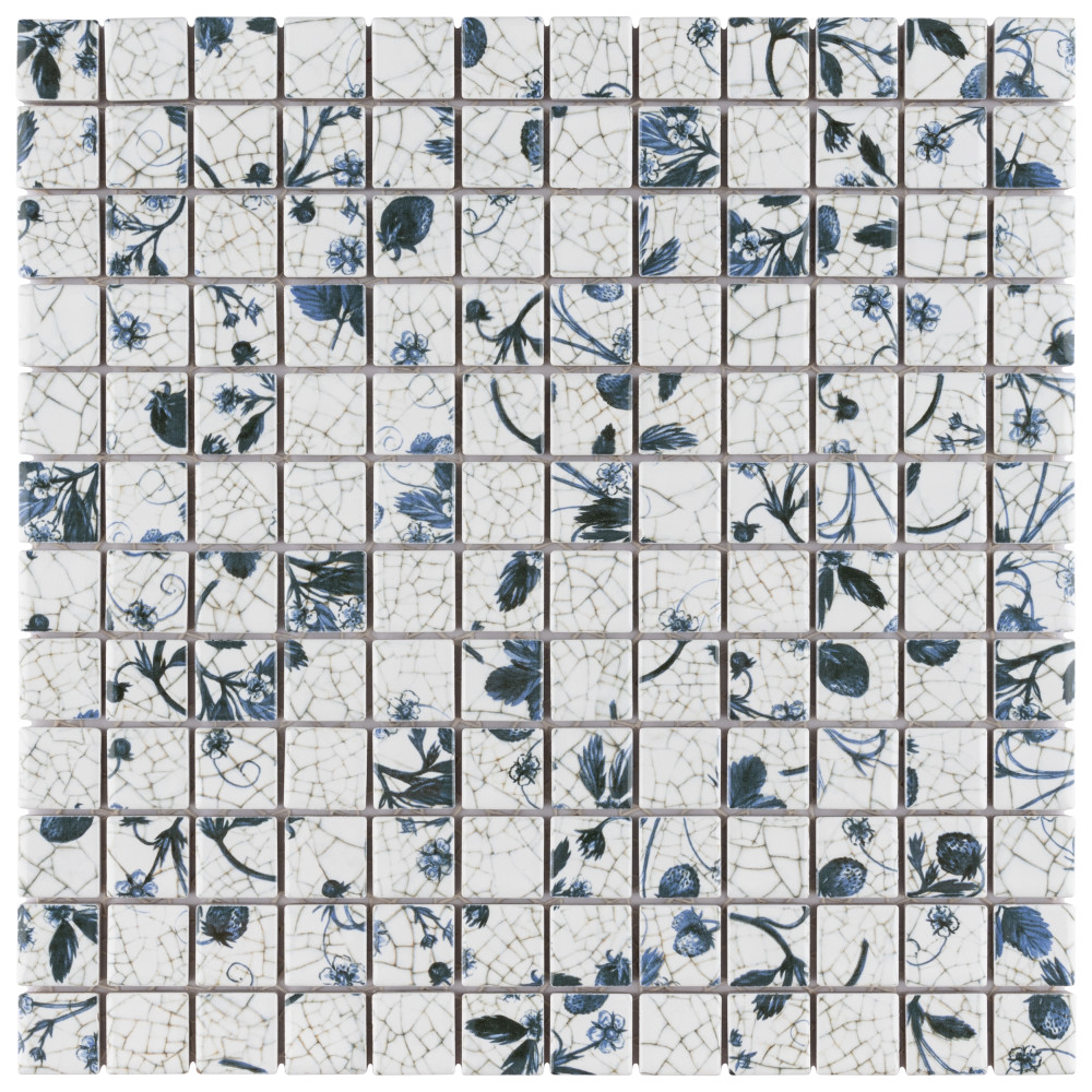 Strawberry Fields 11-5/8 in. x 11-5/8 in. Porcelain Mosaic Tile