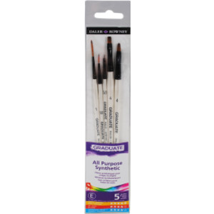 Graduate Detail Brush Set, Synthetic, 5 Pieces