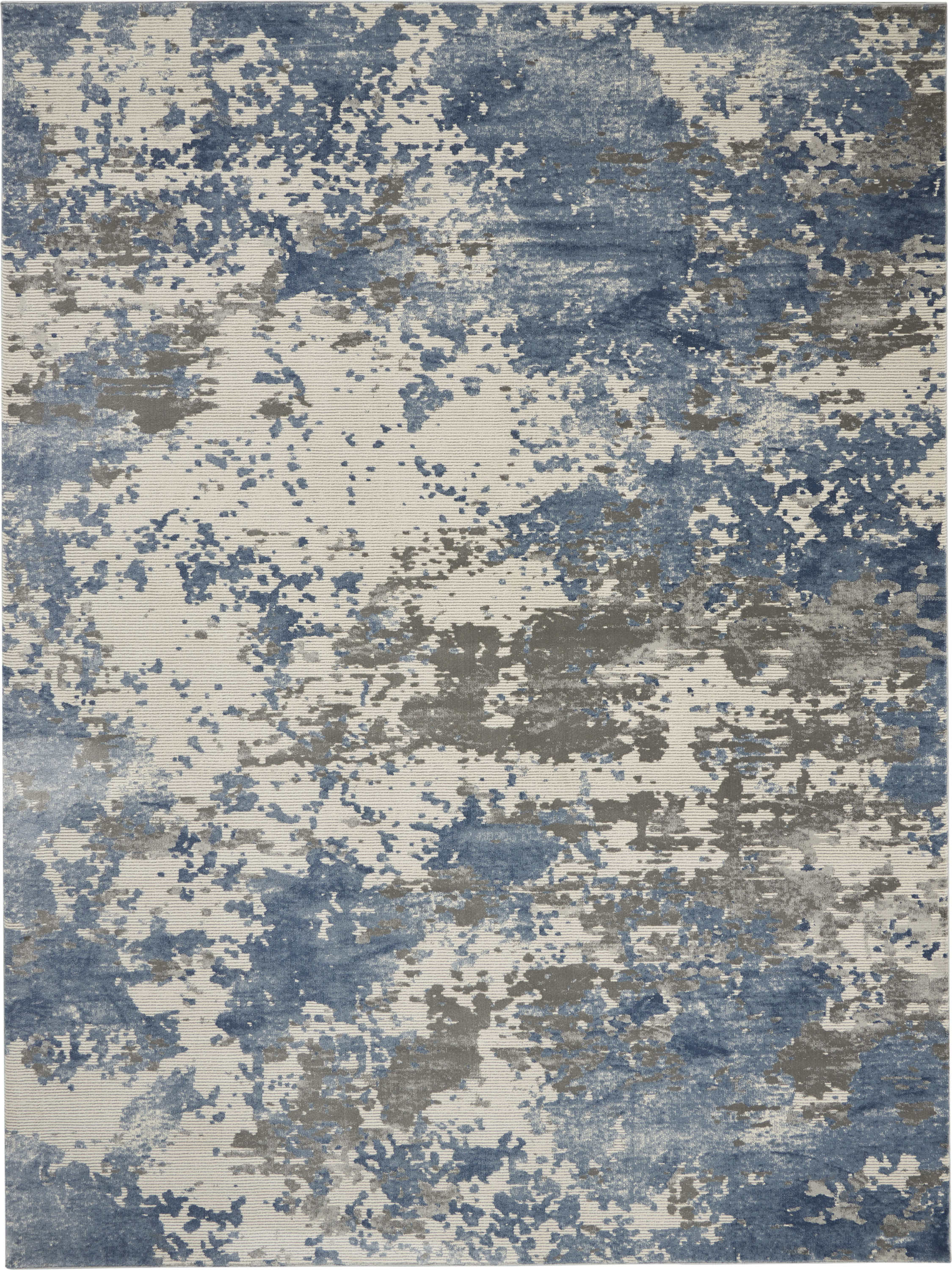 Nourison Rustic Textures 7'10" x 10'6" Grey Blue Modern Indoor Rug
