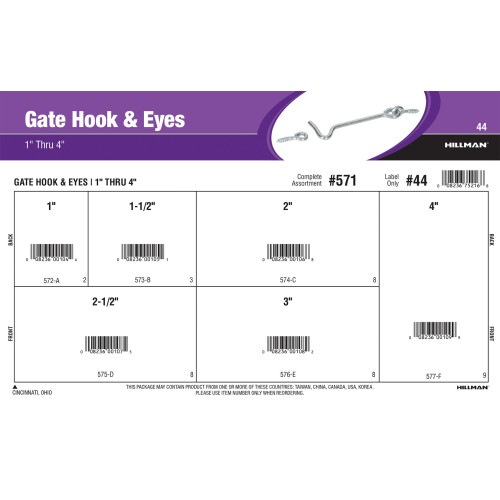 Gate Hook & Eyes Assortment (1