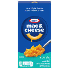 Kraft Spirals Original Mac & Cheese Macaroni and Cheese Dinner, 5.5 oz Box