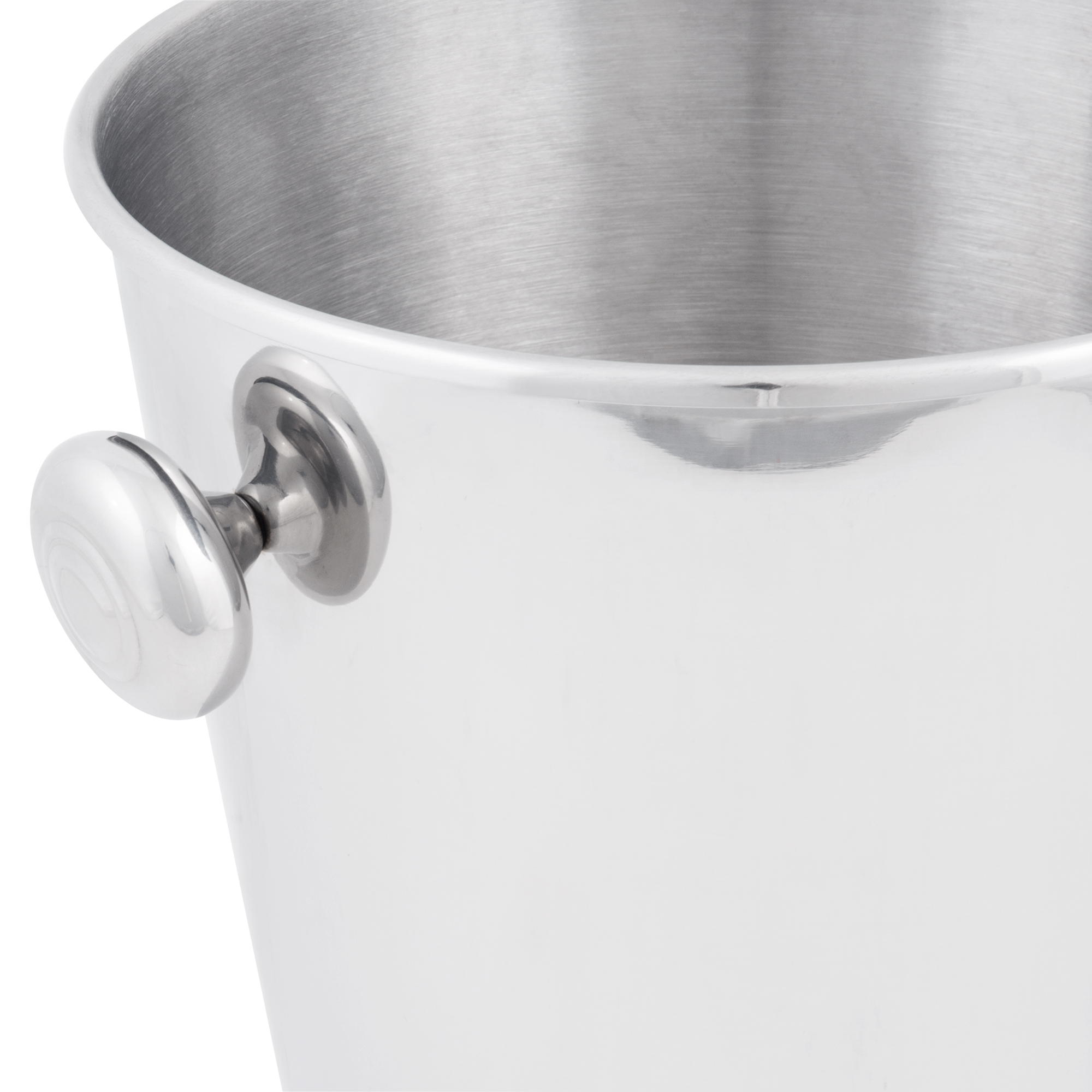 4 ½quart stainless steel wine bucket in mirror and satin finish with