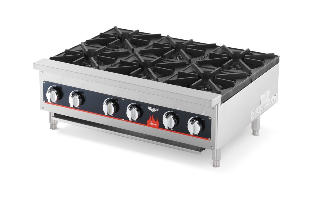 36-inch 6-burner Cayenne® countertop gas hot plate