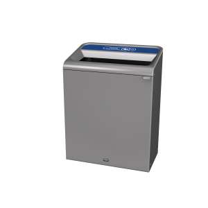 Rubbermaid Commercial, Configure™, Mixed Recycling, 45gal, Metal, Gray, Rectangle, Receptacle