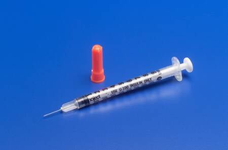 Monoject™ Insulin Syringe with Needle, 29 Gauge, 1/2 Inch Needle Length
