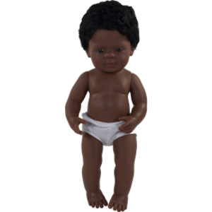 Anatomically Correct 15" Baby Doll, African-American Boy