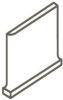 Baseline Ivory 6×6 Flat Top Cove Base Corner Right Matte