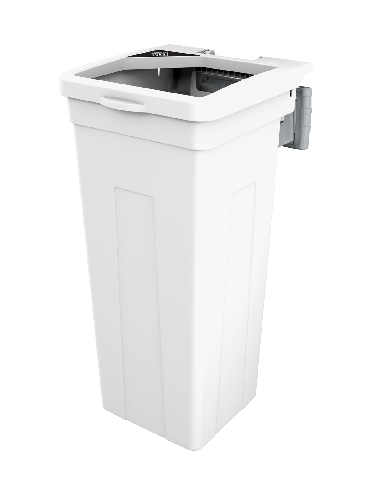Busch Systems Rise Series white single body with lid and waste label