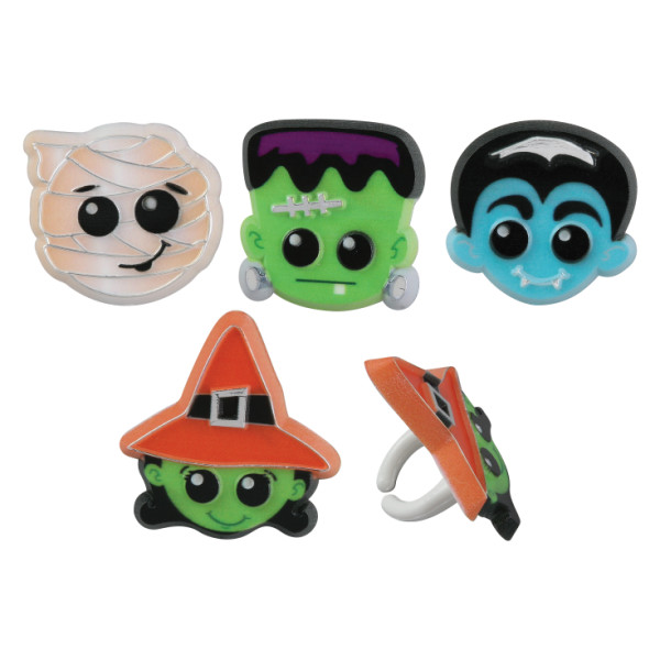 Halloween Characters Cupcake Rings