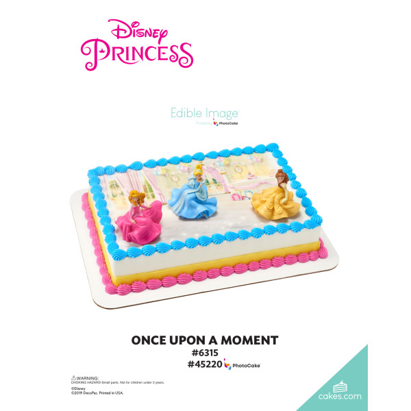 Disney Princess Once Upon a Moment The Magic of Cakes® PhotoCake® Enhanced Background Page