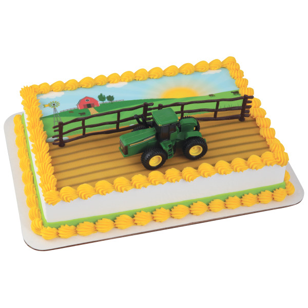 John Deere Farm Tractor PhotoCake® Edible Image® DecoSet® Background