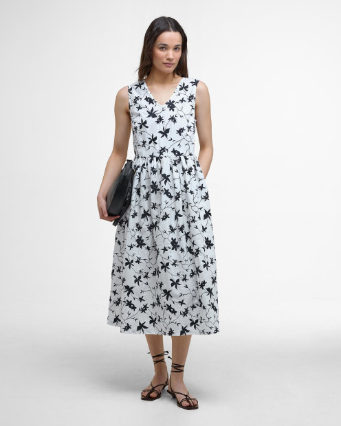 Abito midi con stampa Elina 