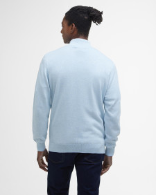 Cotton Half-Zip Jumper Ocean Sky