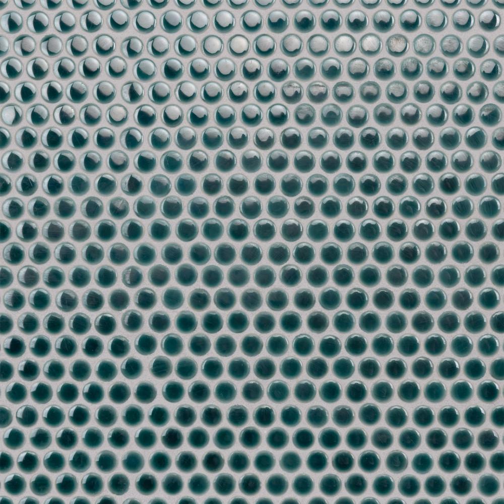 Hudson Penny Round Emerald 11-7/8 in. x 12-5/8 in. Porcelain Mosaic Tile