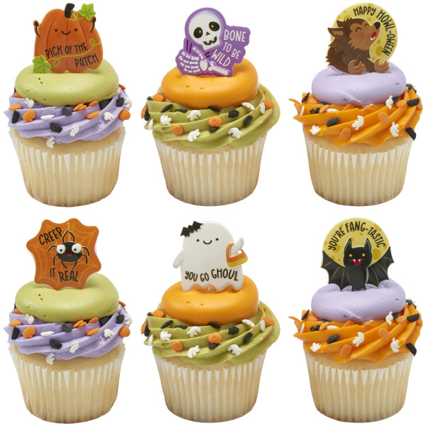 Punny Monster Friends Cupcake Rings