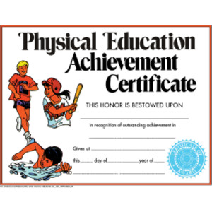 Physical Education Achievement Certificate, Pack of 30, 8.5" x 11"
