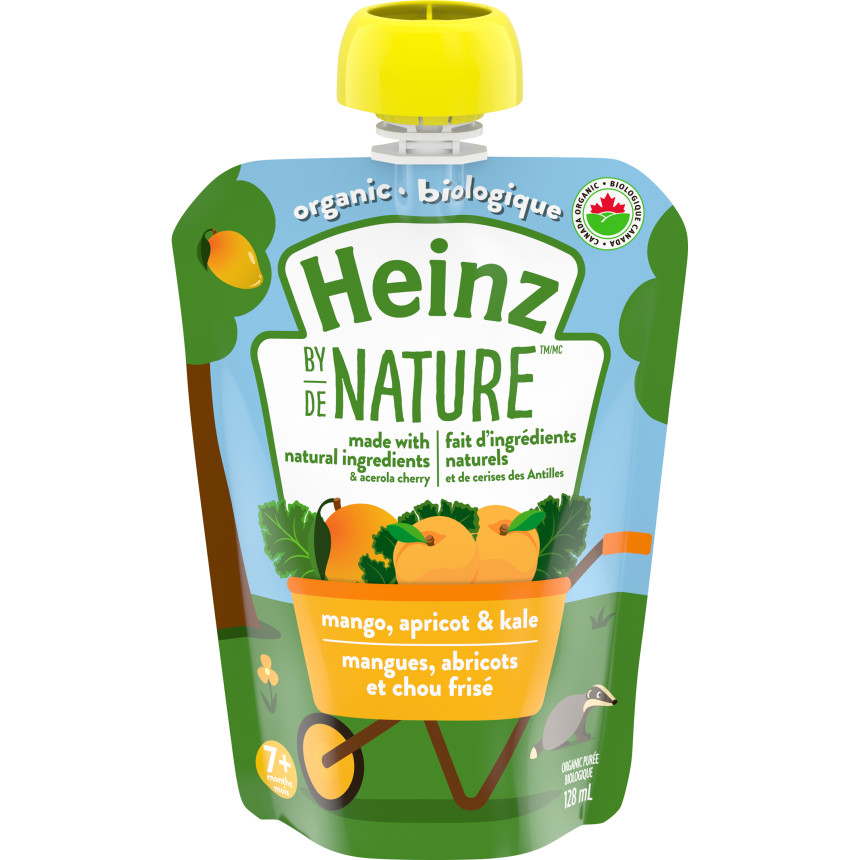 Heinz by Nature Organic Baby Food - Mango, Apricot & Kale Purée title=
