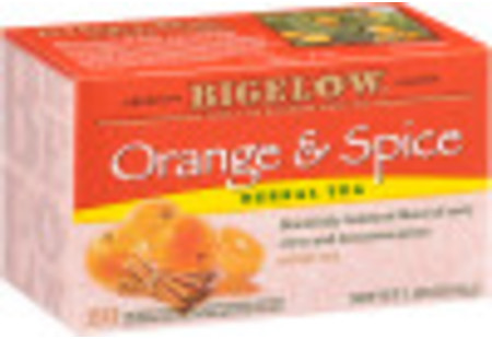 Orange and Spice Herbal Tea - Case of 6 boxes - total of 120 teabags