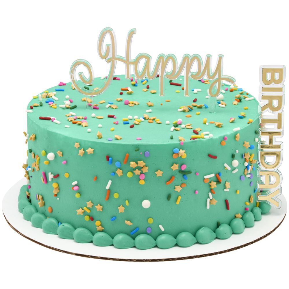 Image Cake Happy Birthday Gold