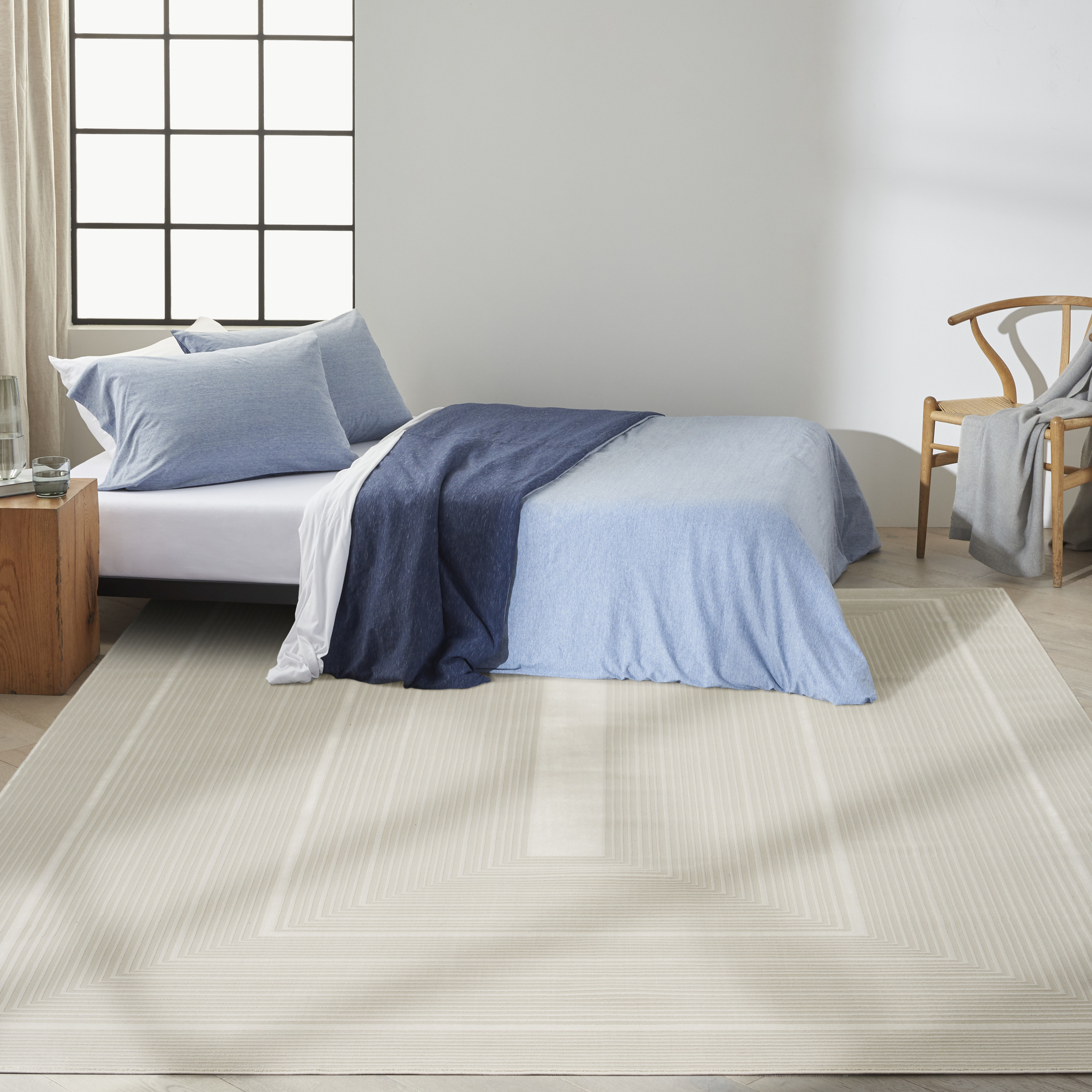 Calvin Klein CK024 Irradiant 6' x 9' Ivory Modern Indoor Rug