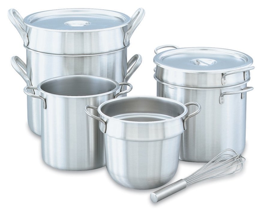 Stainless steel solid cover for 7-quart double boiler inset