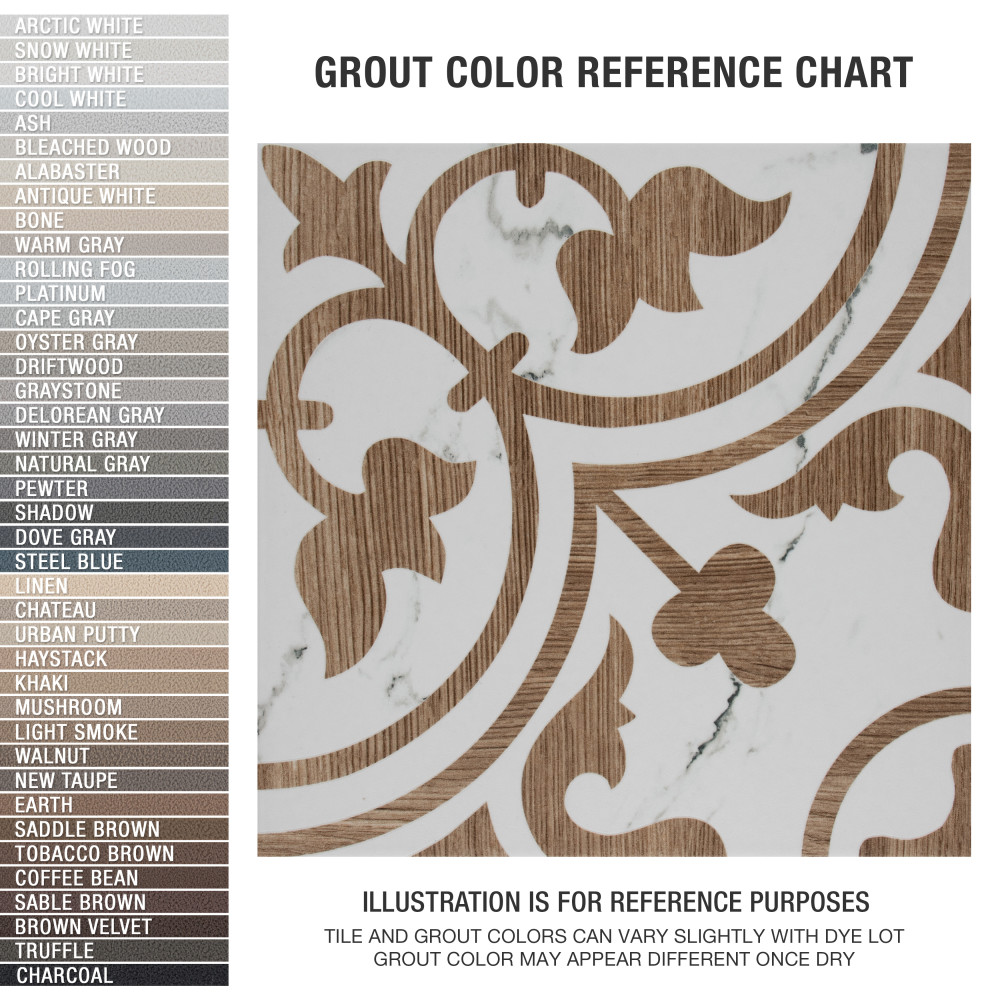 Llama Arte Loire Noce 9-3/4 in. x 9-3/4 in. Porcelain Floor and Wall Tile