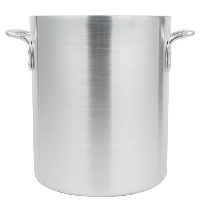 16-quart Arkadia™ aluminum stockpot in natural finish