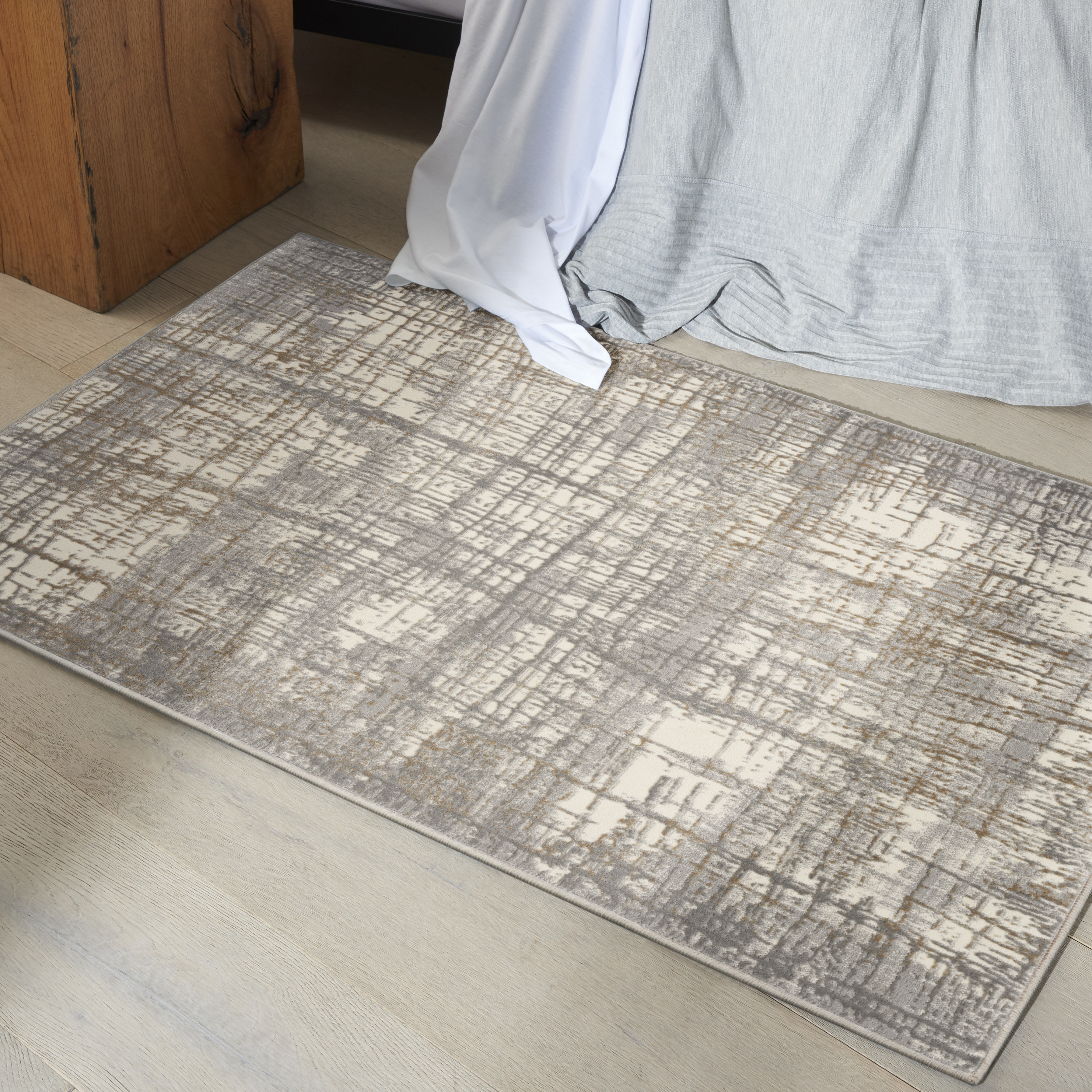 Calvin Klein CK950 Rush 3'2" x 5' Ivory Grey Modern Indoor Rug