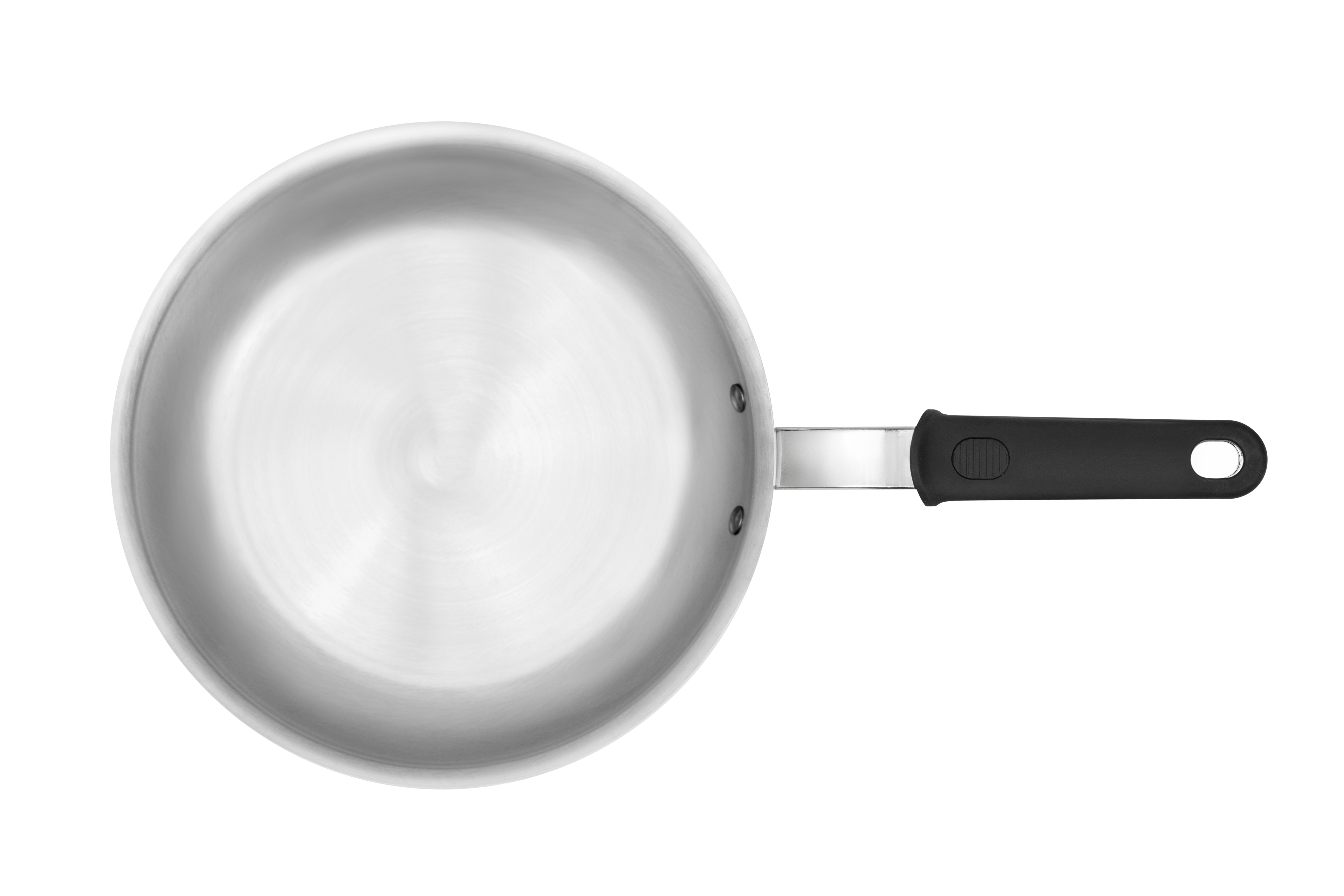 10inch WearEver® aluminum fry pan with natural finish and silicone handle