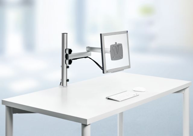 Novus TSS Single folding monitor arm enhances comfort by elevating a monitor to your ideal viewing height.