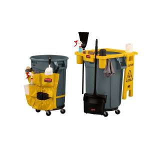 Rubbermaid Commercial, BRUTE, Quiet, Black, Receptacle Dolly