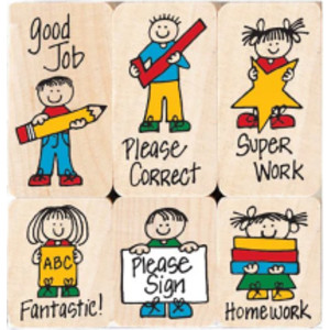 Big 'n' Little Hero Kids For Teachers Stamps, Set of 6