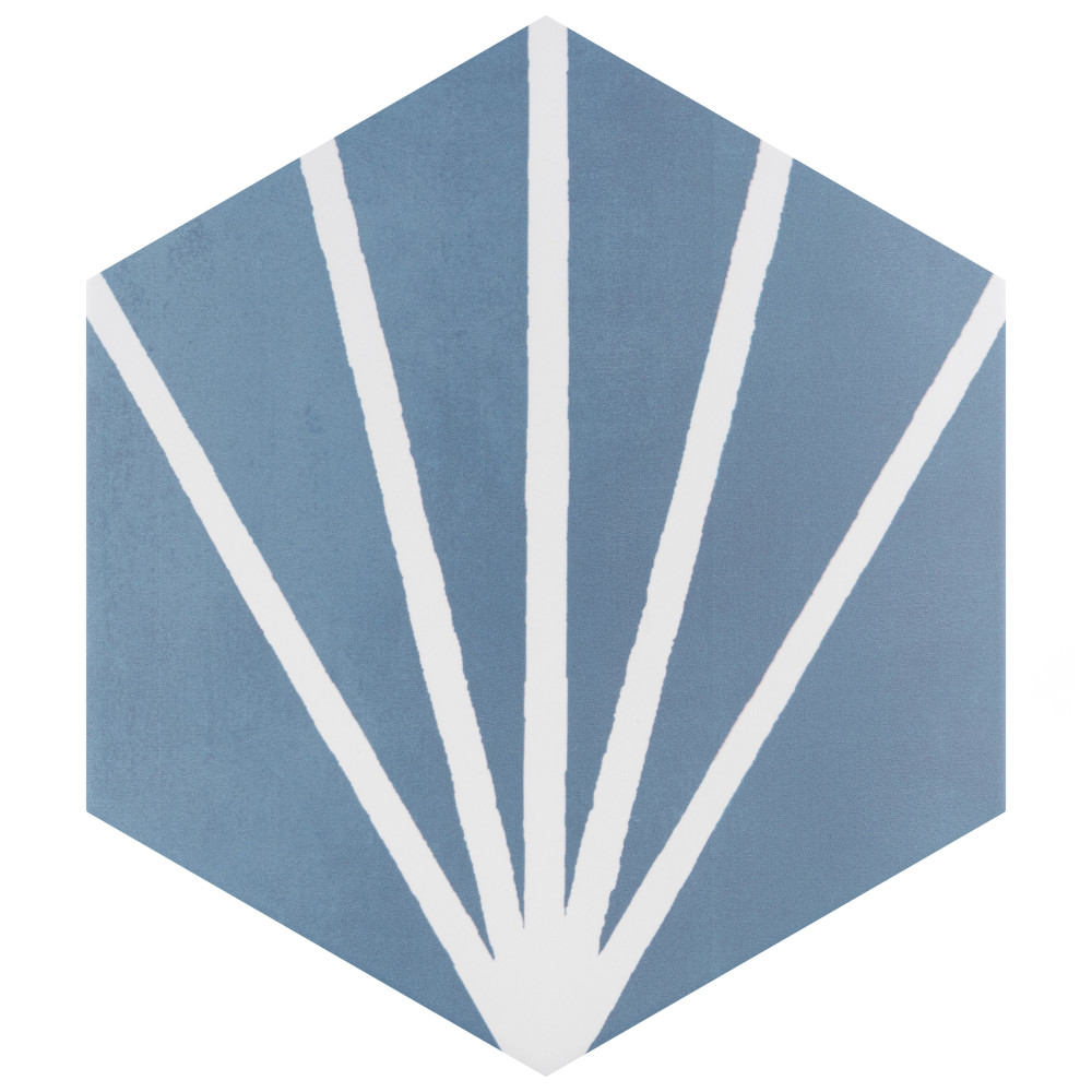 Horizon Dusk Hex Azul 7-3/4 in. x 9 in. Porcelain Floor and Wall Tile