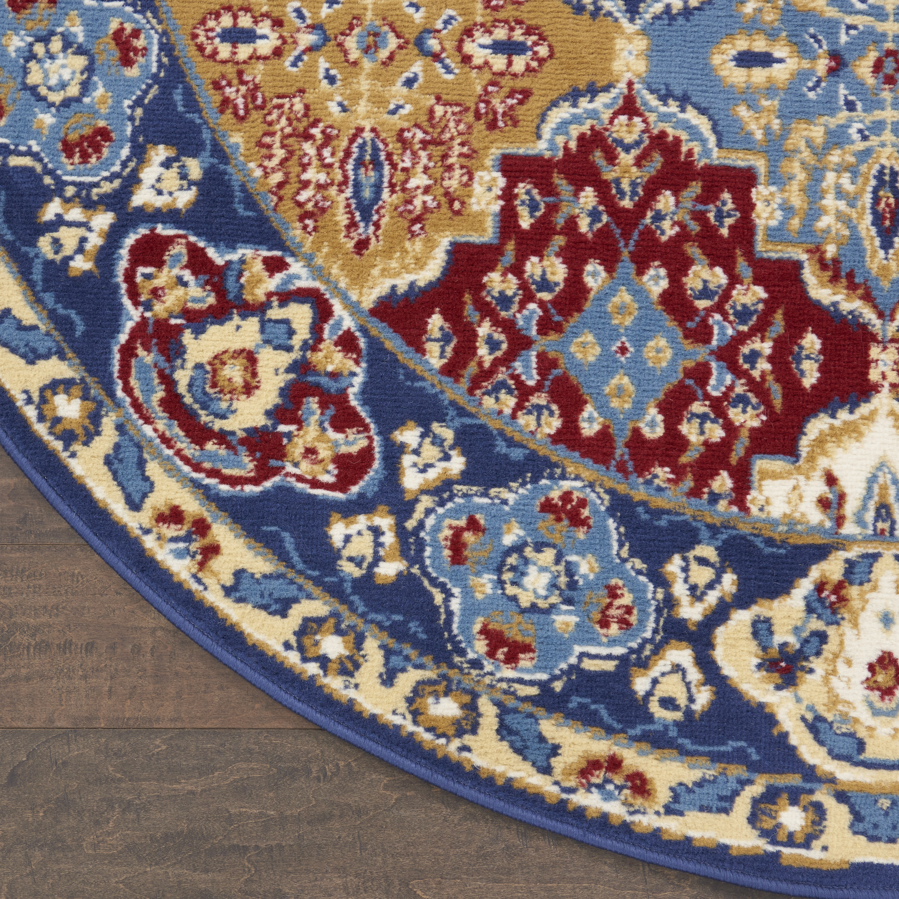 Nourison Grafix 5'3" x Round Multicolor Bohemian Indoor Rug