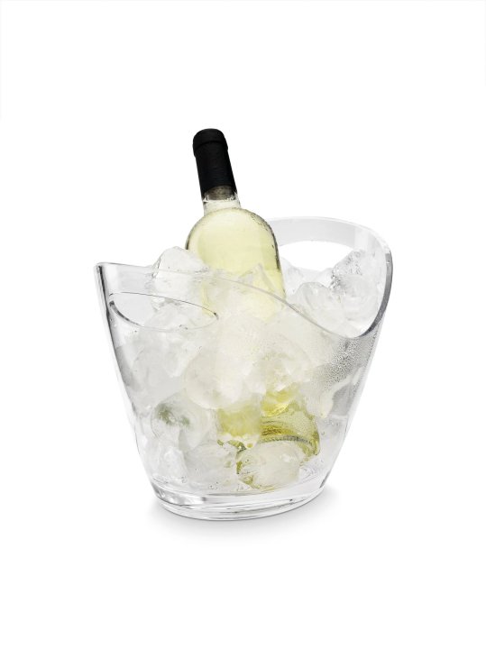 Oval champagne bucket 27 x 20 cm clear acrylic