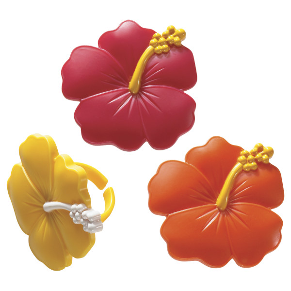 Hibiscus Flower Cupcake Rings