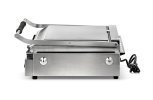 120-volt super-size panini sandwich grill with aluminum flat plates and NEMA 5-15P Plug